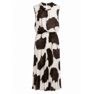 JURK ROLLIE PLISSÉ PRINT CHOCO