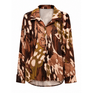 BLOUSE PRINT OLIVE KHAKI