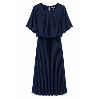 JURK PLISSEÉ UNI NAVY
