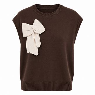 TOP STRIK KNIT CHOCO/BEIGE
