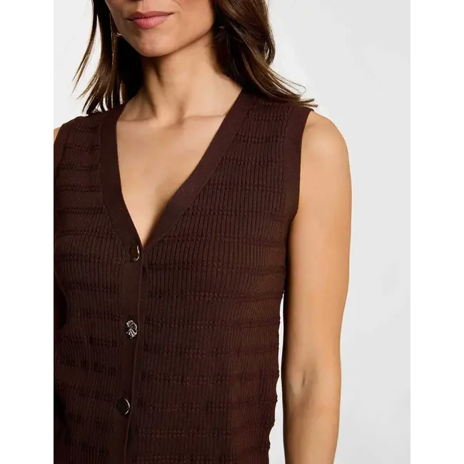 TOP/GEBREID GILET MJILO CACAO