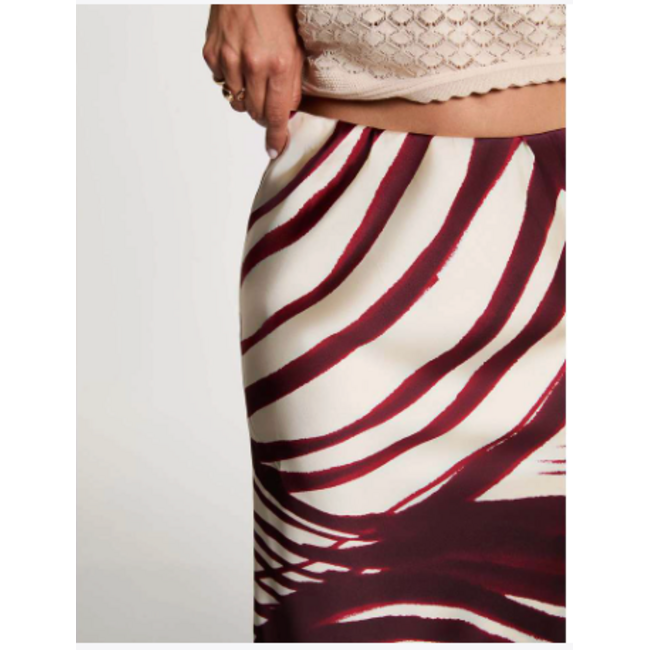 ROK JOMEL SATIN  PRINT BORDEAUX