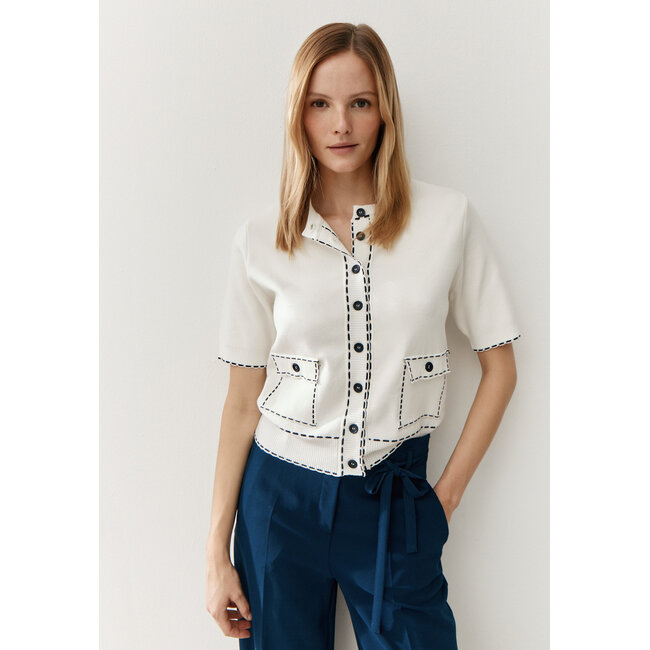 VESTJE  STITCH 61021253 OFFWHITE