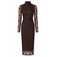 JURK MESHLACE STRETCH CHOCO