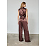 JUMPSUIT SATIN GUTO-JU5 BROWN