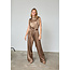 JUMPSUIT SATIN GUTO-JU5 EARTH