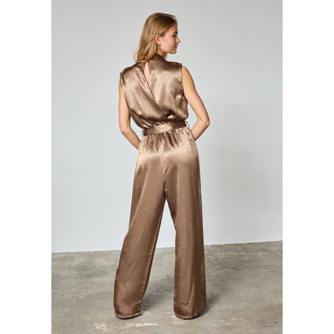JUMPSUIT SATIN GUTO-JU5 EARTH