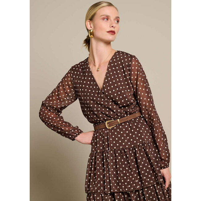 JURK CHIFFON YANIDOT CHOCO