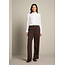 BROEK TWILLWID DARK BROWN