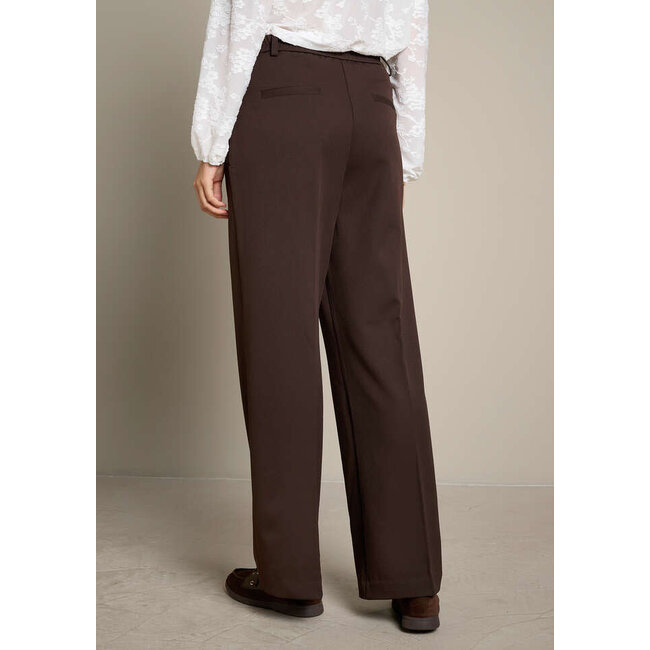 BROEK TWILLWID DARK BROWN