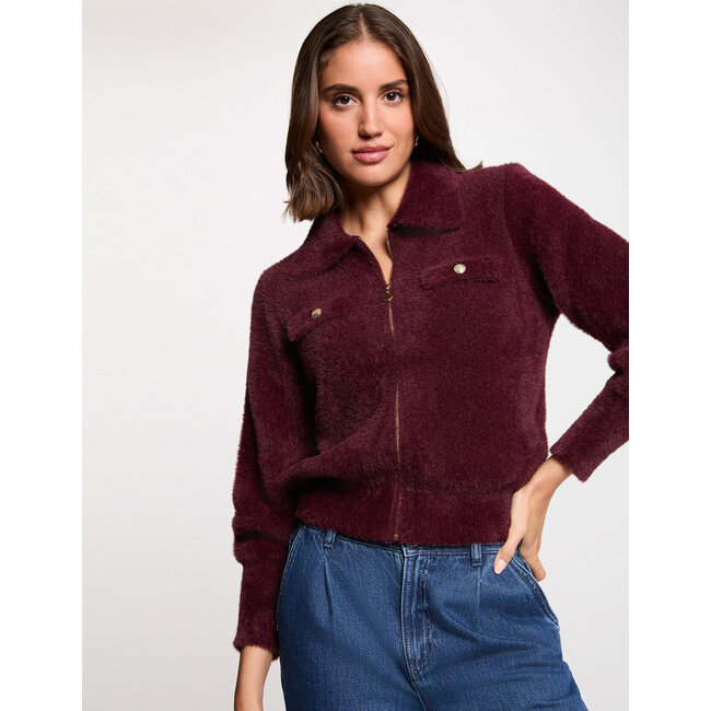 VEST 2FLUFFY MDOMI PLUM