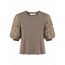 TOP FLOWERLACE TAUPE CH9582
