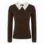 TRUI PEARLS RIBBEL KNIT IAT83262 BROWN