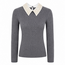 TRUI PEARLS RIBBEL KNIT IAT83262 GREY