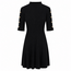 JURK RIBBEL  A-LIJN IAT83258 BLACK