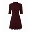 JURK RIBBEL  A-LIJN IAT83258 DARK  BORDEAUX