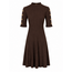 JURK RIBBEL  A-LIJN IAT83258 COFFEE
