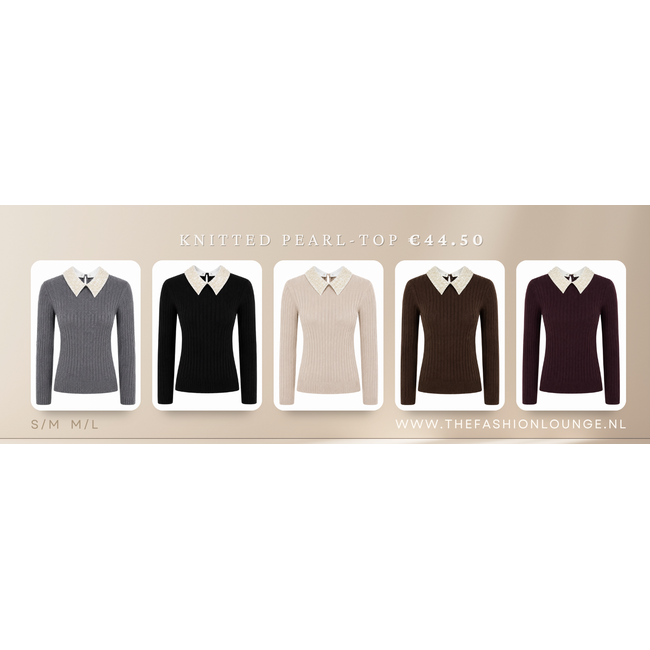 TRUI PEARLS RIBBEL KNIT IAT83262 BLACK