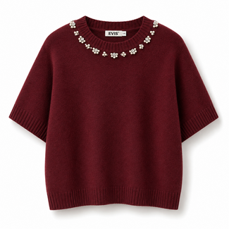 TRUI PEARLS  X5087 BURGUNDY