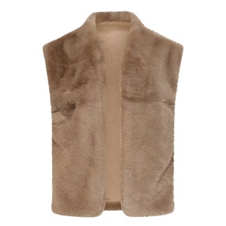 SMASHED LEMON GILET FURRY 26511 TAUPE