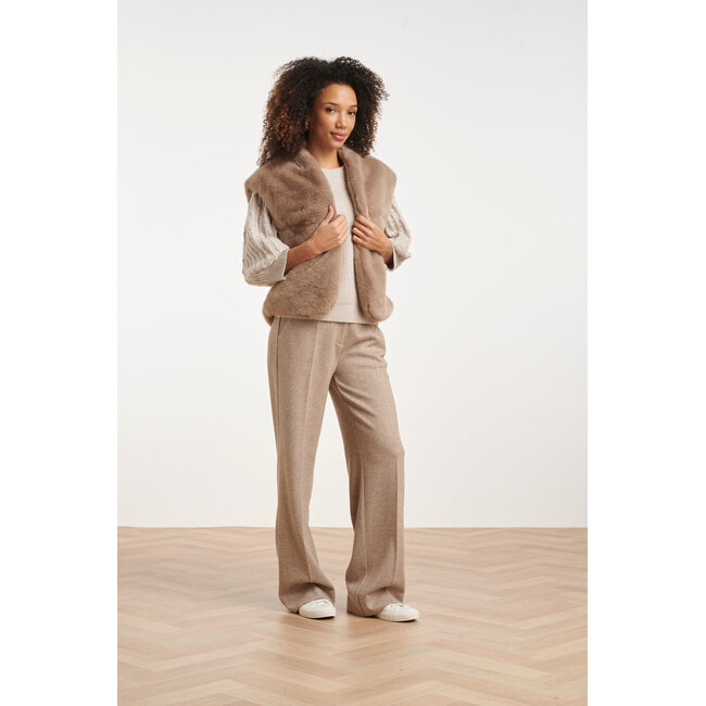 SMASHED LEMON GILET FURRY 26511 TAUPE