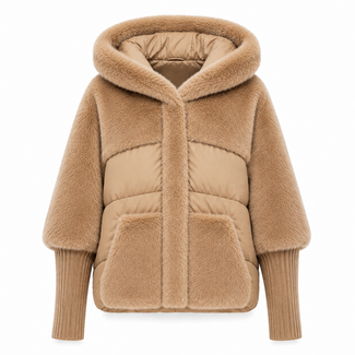 JAS PUFFER FAUX FUR 24623 LATTE