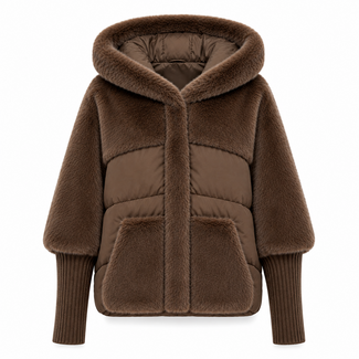 IZ NAIZ JAS PUFFER FAUX FUR 24623 BROWN