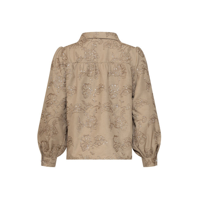 SMASHED LEMON BLOUSE BLOOM SHINE 26588 TAUPE