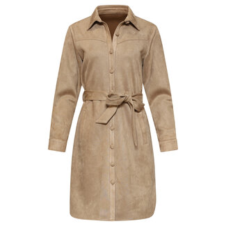 SMASHED LEMON JURK SUEDINE DOORKNOOP 26568 TAUPE