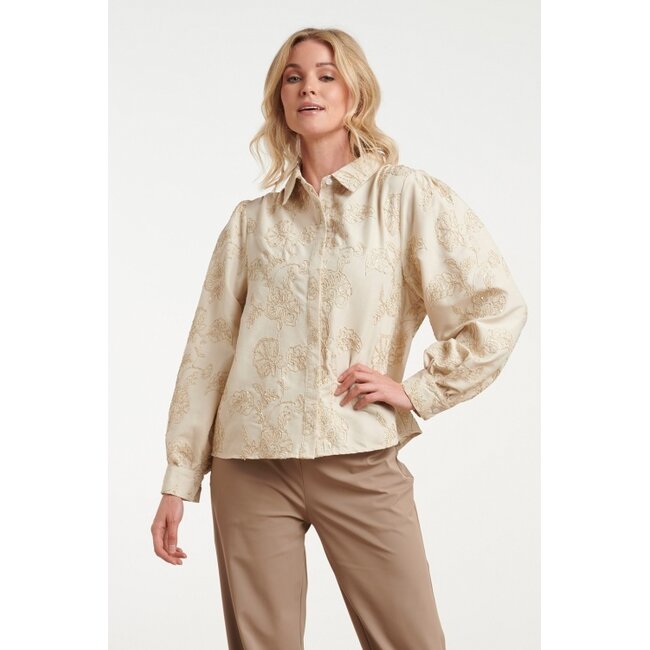 SMASHED LEMON BLOUSE BLOOM SHINE 26588 SAND