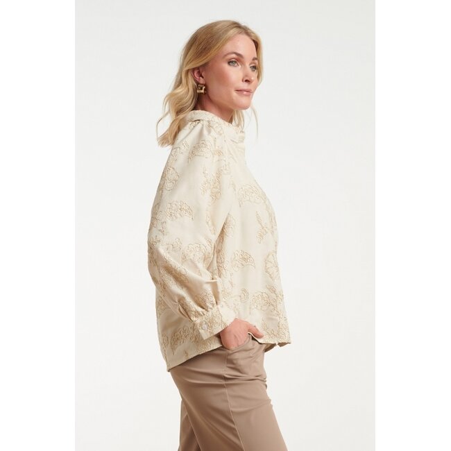 SMASHED LEMON BLOUSE BLOOM SHINE 26588 SAND