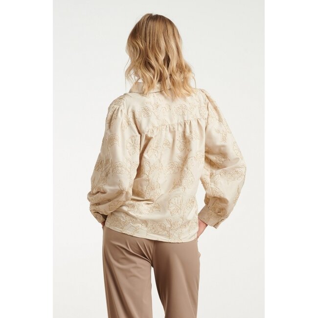 SMASHED LEMON BLOUSE BLOOM SHINE 26588 SAND