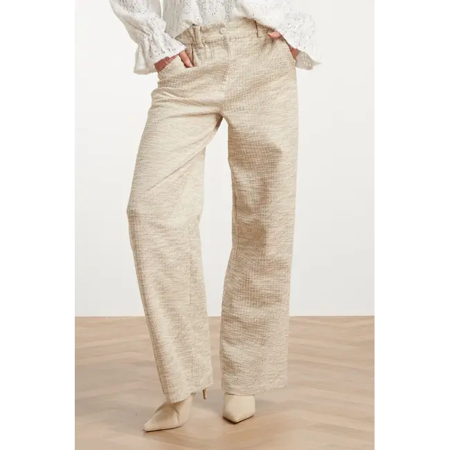 SMASHED LEMON BROEK SOFT MELÉ 26606 STONE