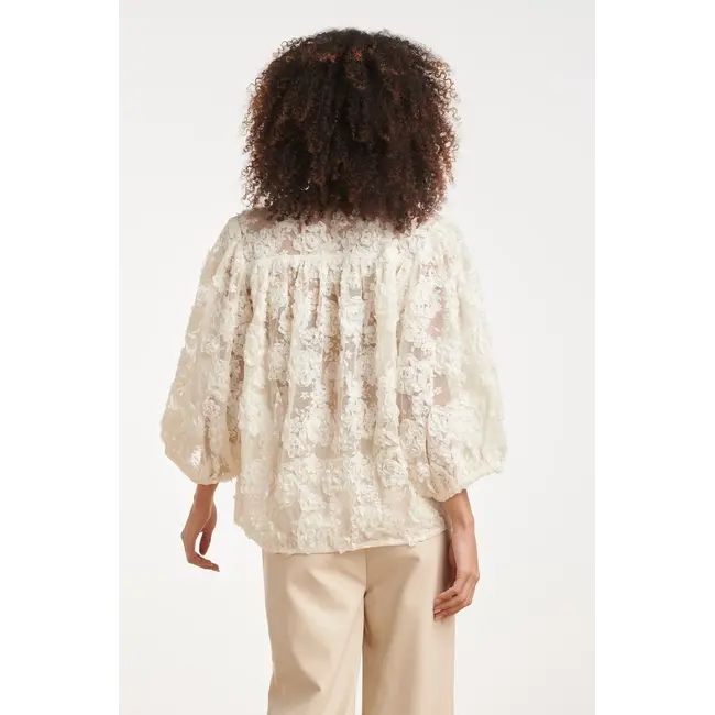 SMASHED LEMON BLOUSE 3D 26586 OFF-WHITE