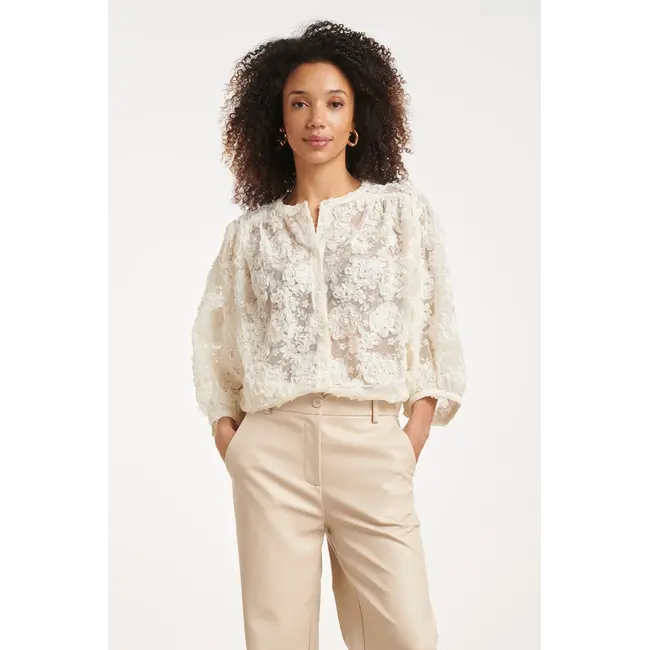 SMASHED LEMON BLOUSE 3D 26586 OFF-WHITE