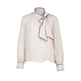 BLOUSE LUCCA GESSO/CHOCO