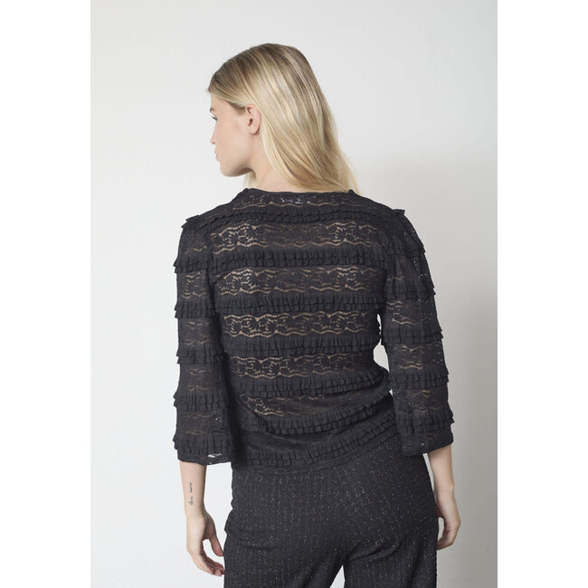 TOP/VEST LACE NAN BLACK