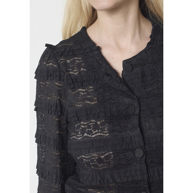 TOP/VEST LACE NAN BLACK