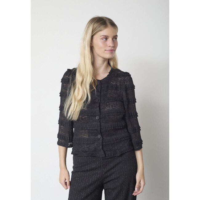 TOP/VEST LACE NAN BLACK