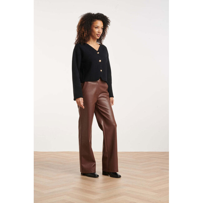 SMASHED LEMON BROEK PU LEERLOOK 26564 BROWN