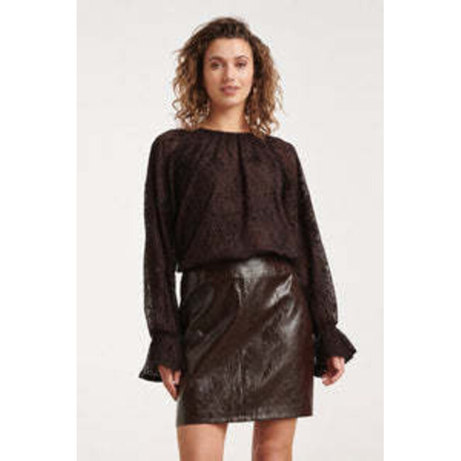 SMASHED LEMON BLOUSE 26590 DARK BROWN