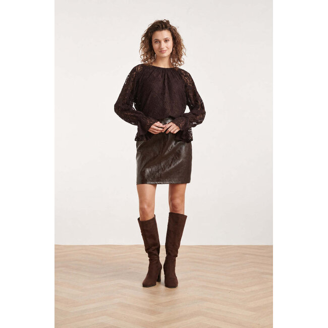 SMASHED LEMON BLOUSE 26590 DARK BROWN
