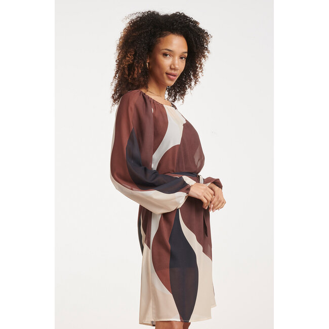 SMASHED LEMON JURK 26630 BROWN/MULTICOLOUR