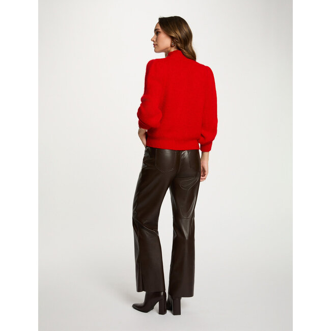 BROEK PEMPER FAUX LEATHER DONKERBRUIN