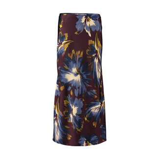ROK SATIN VERONA FLOWER CHOCO