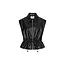 LOFTY MANNER GILET KAME VEGAN LEATHER ZWART