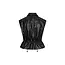LOFTY MANNER GILET KAME VEGAN LEATHER ZWART