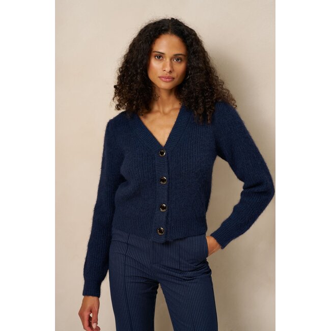 LOFTY MANNER VEST LOGO LILY NAVY