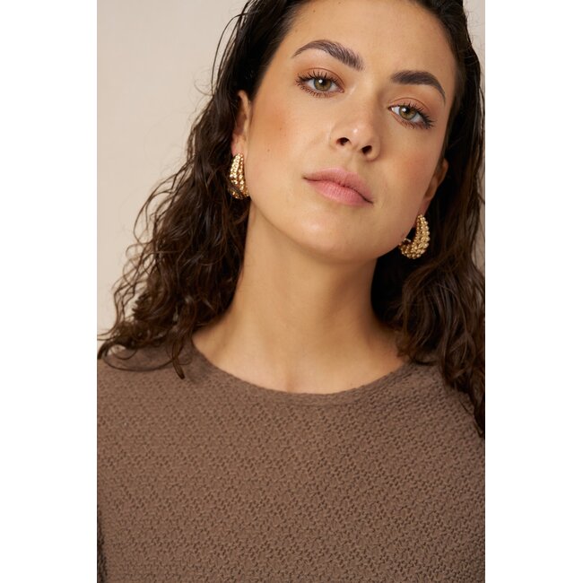 LOFTY MANNER TOP JAZ  JERSEY MOKKA