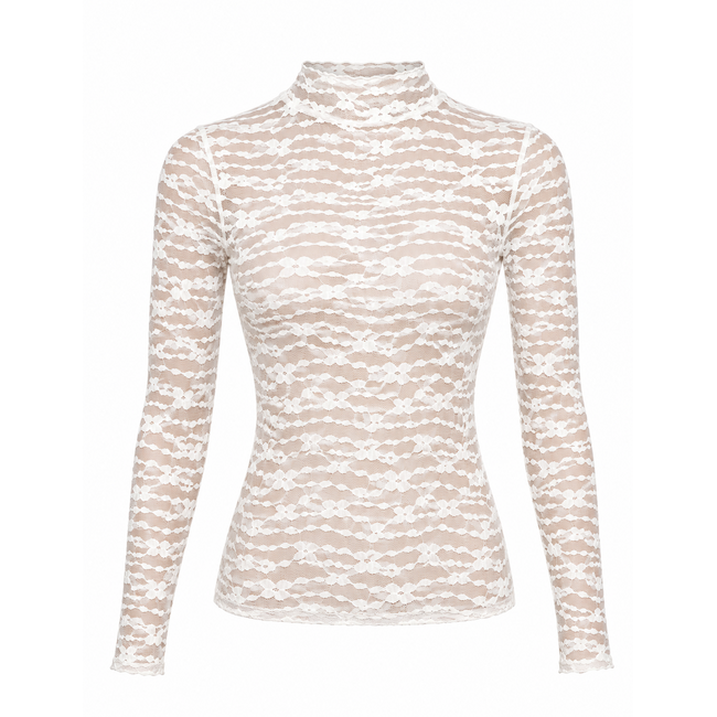 TOP MESHLACE2F VANILLA WHITE